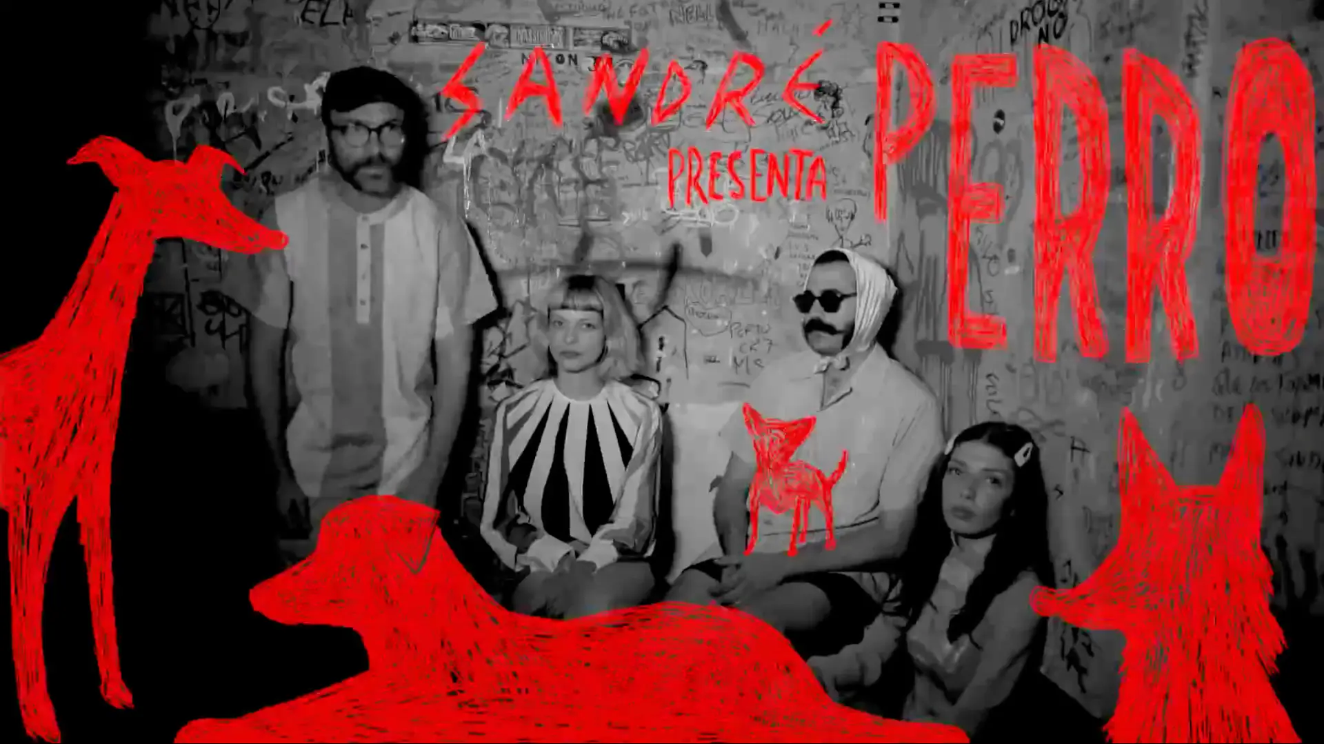 Fotograma d'una animació 2D de Marta Contreras i Agramunt per al videoclip Perro, de Sandré (1/8)