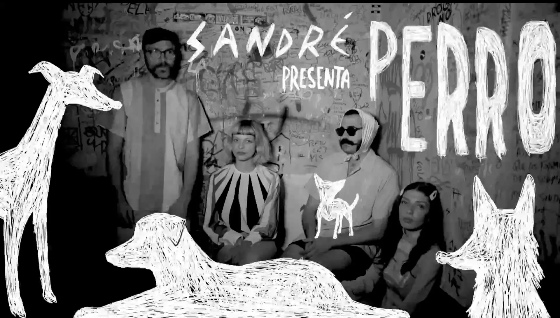 Fotograma d'una animació 2D de Marta Contreras i Agramunt per al videoclip Perro, de Sandré