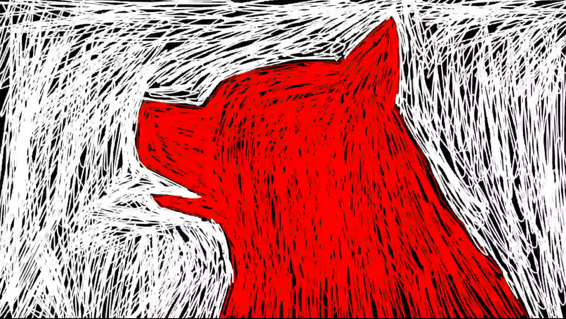 Fotograma d'una animació 2D de Marta Contreras i Agramunt per al videoclip Perro, de Sandré (7/8)